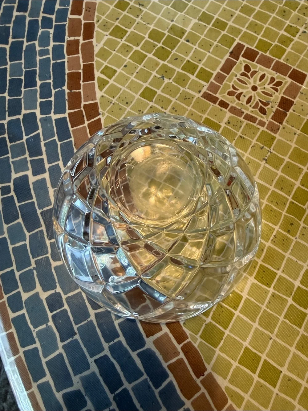 Vintage Mikasa Royal Crown Lead Crystal Lotus Bowl Centerpiece